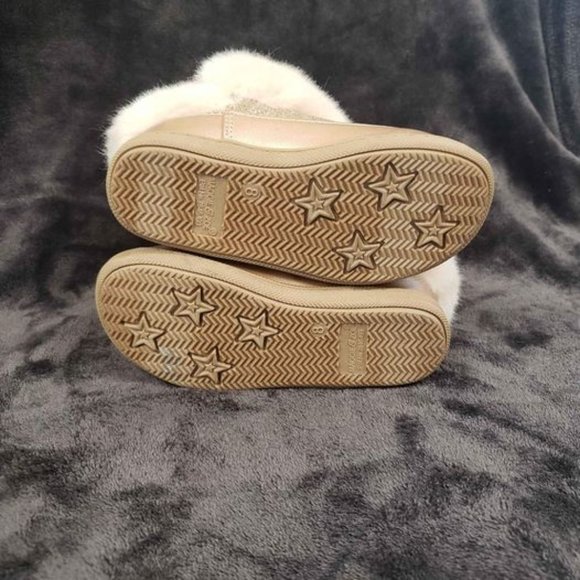 Maggie and Zoe Faux Fur Boots Girl Size 8 Rose Gold - Picture 7 of 10